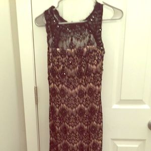 Formal lace dress.